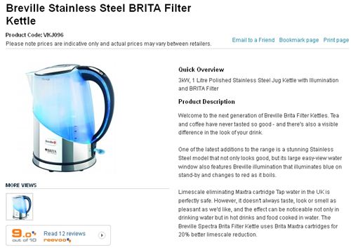 Social commerce reviews and ratings on Breville VKJ096 Polished Stainless